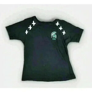 Victoria's Secret Pink 5th And Ocean Michigan State Spartan Shirt Small Black